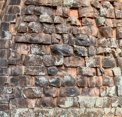 Naklejka premium Ancient stone wall texture background