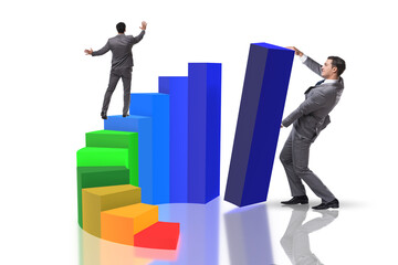 Fototapeta premium Economic growth concept with business people