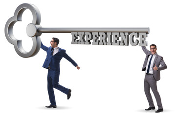 Experience and competence concept with key