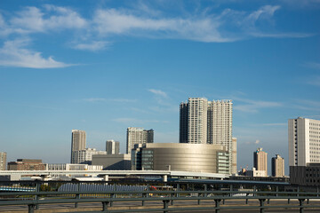 東京ベイエリア　豊洲、晴海運河の風景