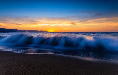 Sunset Ocean Wave
