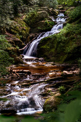 Fototapeta premium Long exposure photograph of a waterfall in Pennsylvania