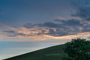 A storm approaching from the North appeared to be heading down the hill and into town.