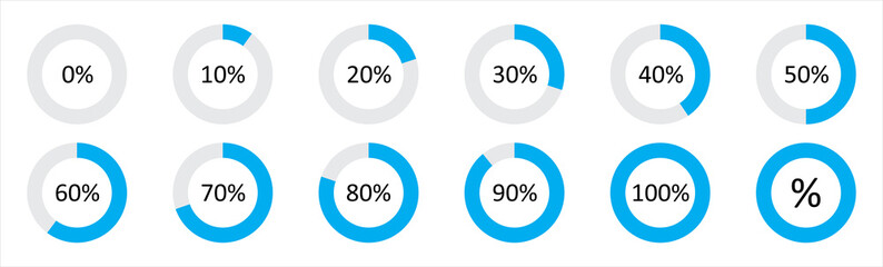 Loading bar progress icon. Download progress. Vector illustration.