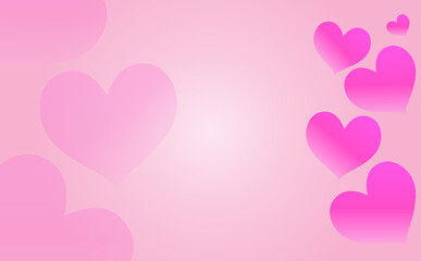 Obraz na płótnie Canvas pink hearts background