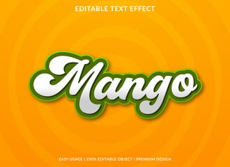 mango text effect template with abstract and bold style use for business logo and brand
