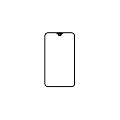 smartphone with blank white screen isolated on white background. vector illustration