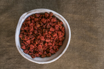 Achiote Seeds in a Bowl