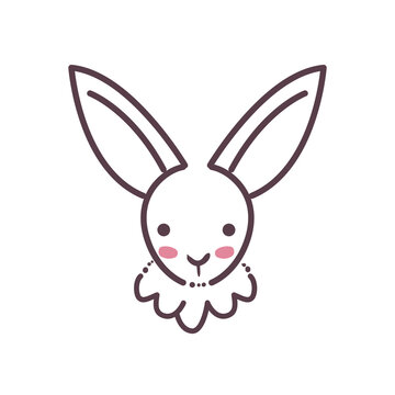 bunny face silhouette