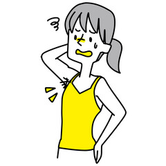 脇毛が生えているのに気づいた女性