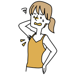 脇毛が生えているのに気づいた女性