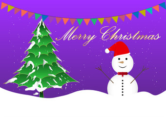graphics design for Card for Merry Christmas Happy New Year design vector illustration