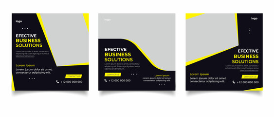 Creative business marketing banner for social media post template
