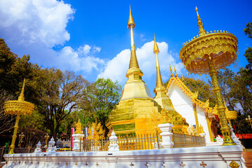 Wat Phra That Doi Tung,a temple that sits a top of Doi Tung, the tallest mount in Chiang Rai