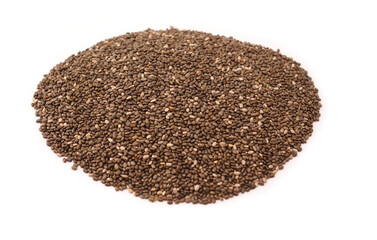 chia seed isolated on white background