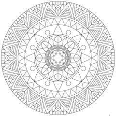 Leaf Flower Petal Coloring Mandala Art Simple Graphic Shape Vector Floral Oriental Outline Vintage Decorative Elements Pattern Illustration Islam Arabic Indian Turkish Mystic Religion Morals Lotus