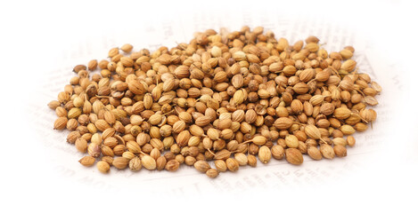 Coriander on white background
