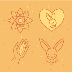 Obraz premium four cruelty free items
