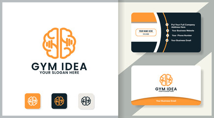 brain gym logo design, inspiration design for fitness, self health and mental health