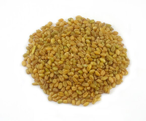 Freekeh on white background

