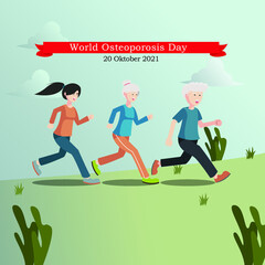 jogging in world osteoporosis day