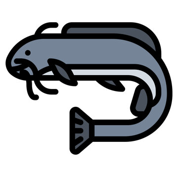 recommend clip art: catfish line icon