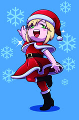 kid dressed as santa claus