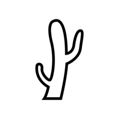 Cactus Line Icon Vector
