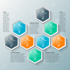 Abstract 3D Paper Infographics. Business template .Vector illustration