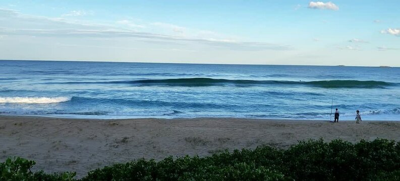 view from the beach in Wollongong, Australia. 