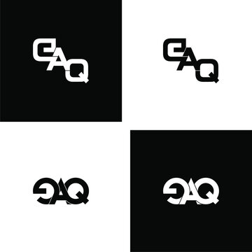eaq initial letter monogram logo design set