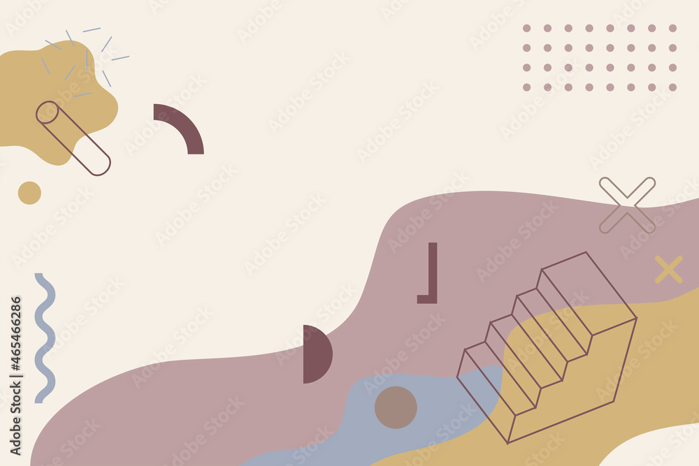 Poster memphis design element pattern background template vector