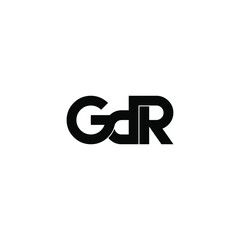 gdr initial letter monogram logo design