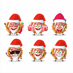 Santa Claus emoticons with rhubarb pie cartoon character
