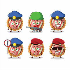 A dedicated Police officer of rhubarb pie mascot design style