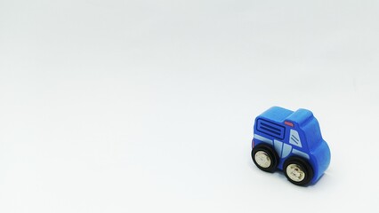 abstract background of miniature security car made from wooden