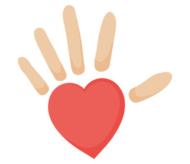 Obraz premium hearted hand icon