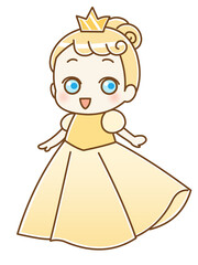 かわいいお姫様　イエロー