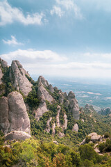 round rock formation on the mountain