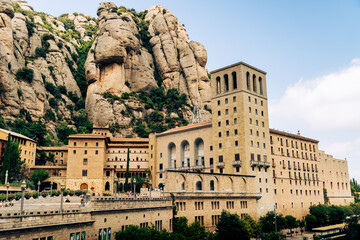 view of monastery in the mountains
