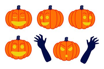 halloween pumpkin set