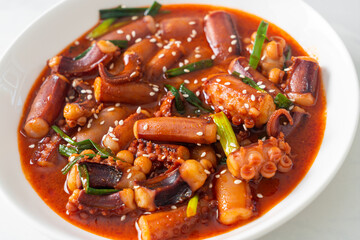 Stir-fried squid or octopus with Korean spicy sauce
