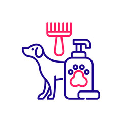 Grooming Vector 2 colours Icon Design illustration. Veterinary Symbol on White background EPS 10 File