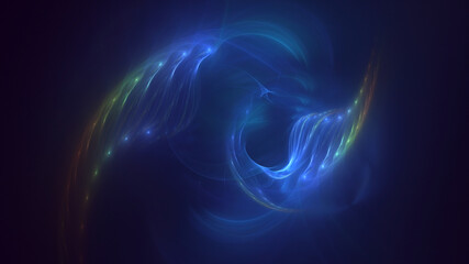 3D rendering abstract colorful fractal light background