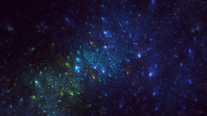 3D rendering abstract colorful fractal light background