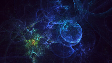 Obraz premium 3D rendering abstract multicolor fractal light background