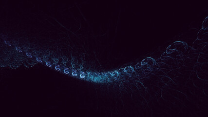 3D rendering abstract colorful fractal light background