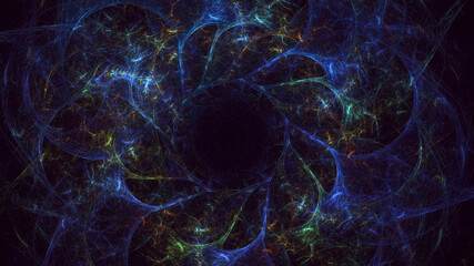 3D rendering abstract round light background