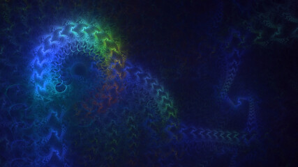 3D rendering abstract colorful fractal light background