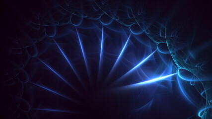 3D rendering abstract round light background